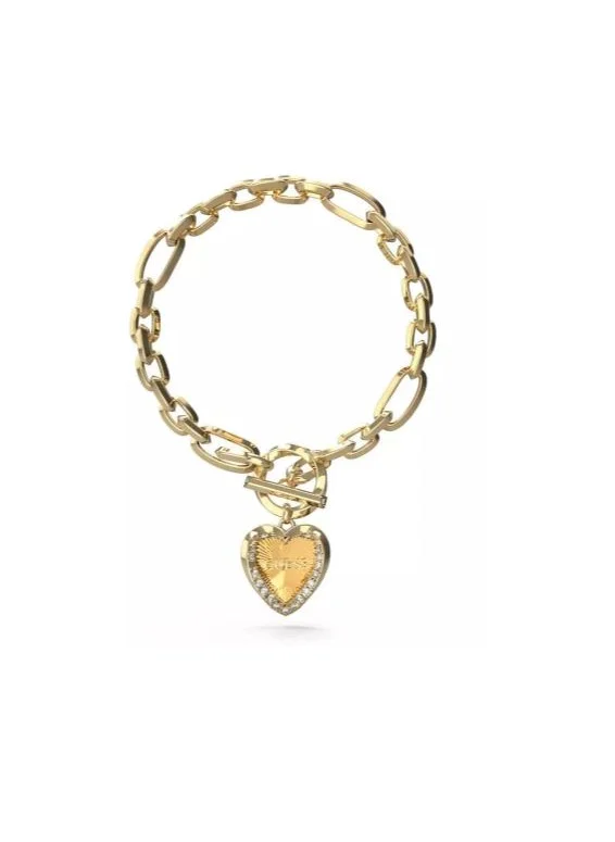 GUESS Heart & T-Bar Chain Bracelet