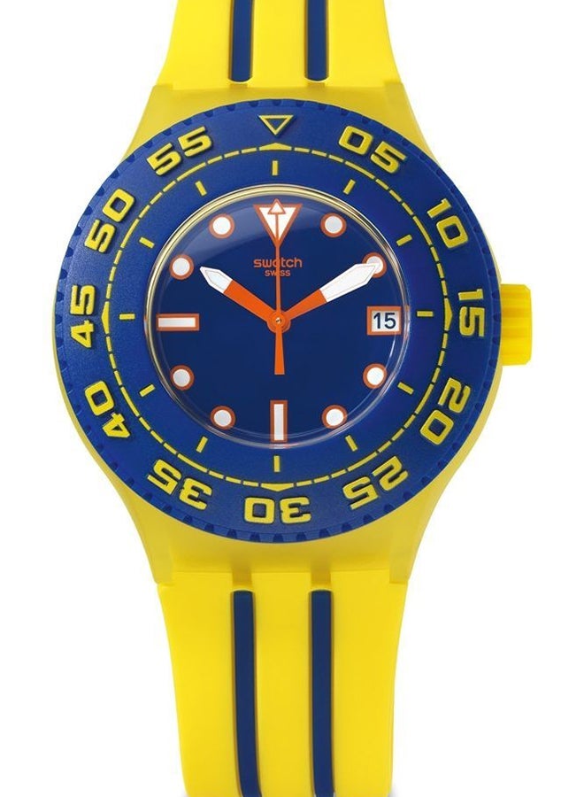 Swatch ساعة يد نسائية مقاومة للماء بحركة كوارتز من بلايرو - 43 مم - Image 1