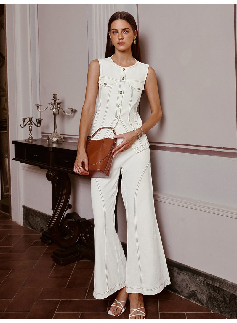 SIMPLEE Women's 2-Piece Outfit Set - Matching Top & Pants for Stylish Look - Image 4