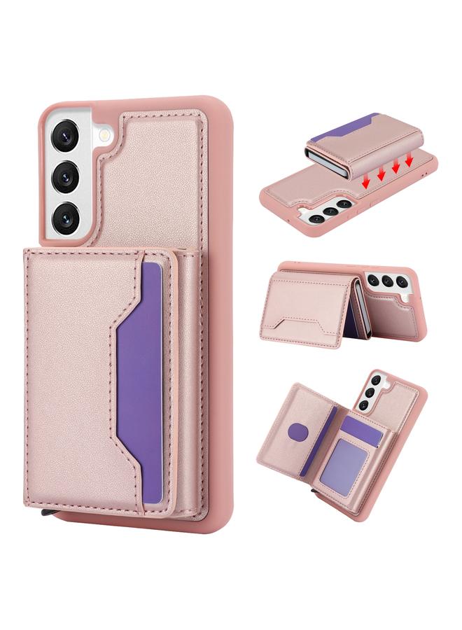 S-TOP Case For Samsung Galaxy S22+ RFID Anti-theft Detachable Card Bag Leather Phone Case - Image 1