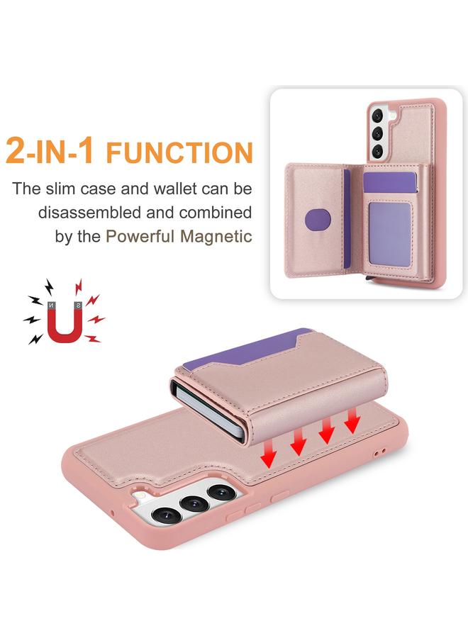 S-TOP Case For Samsung Galaxy S22+ RFID Anti-theft Detachable Card Bag Leather Phone Case - Image 2