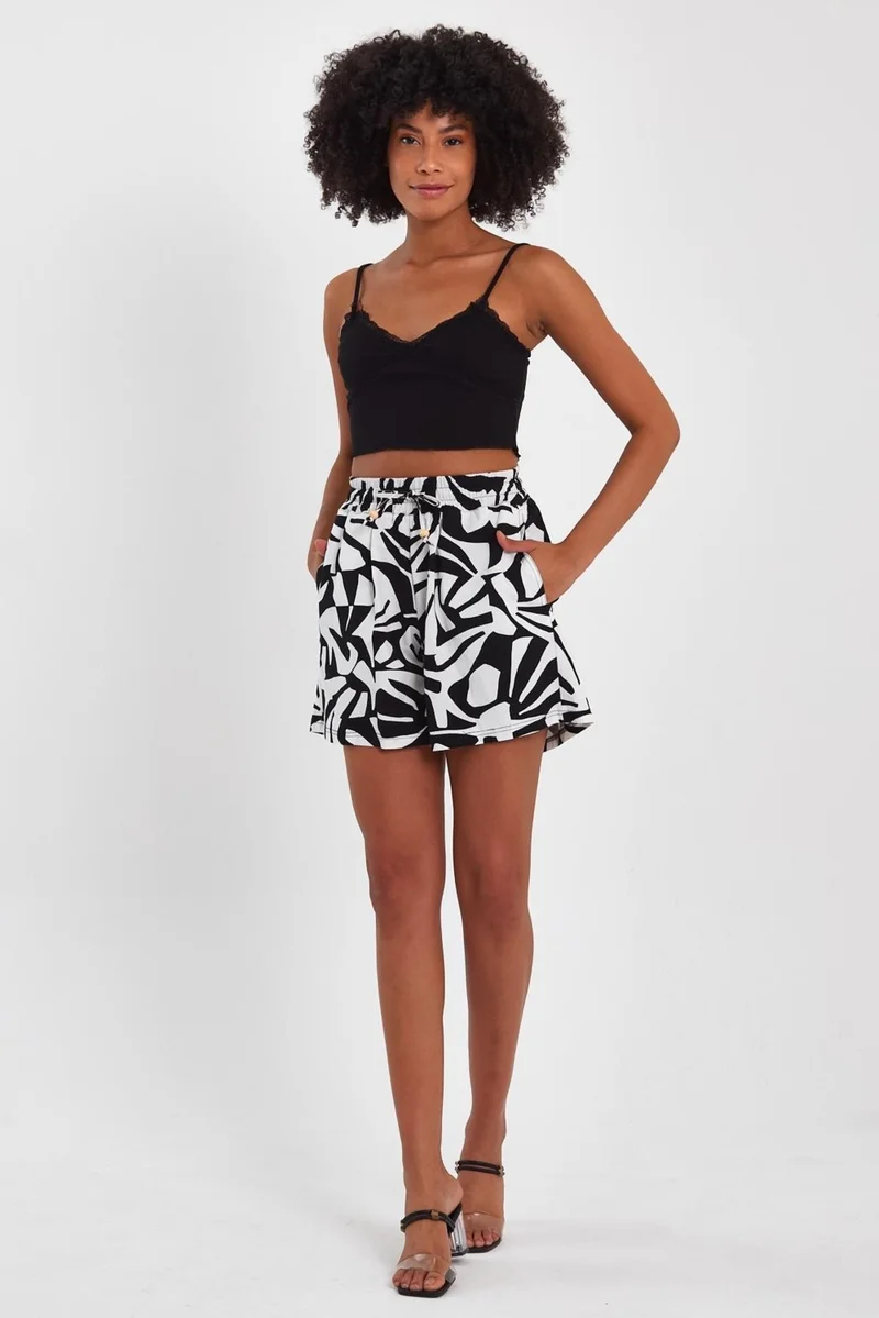 الكسندر جاردي Elastic Waist Pocket Shorts (B23-0017)