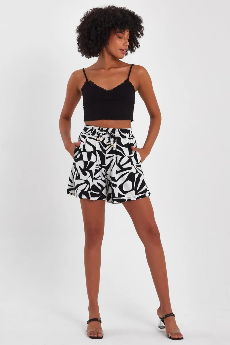 الكسندر جاردي Elastic Waist Pocket Shorts (B23-0017)