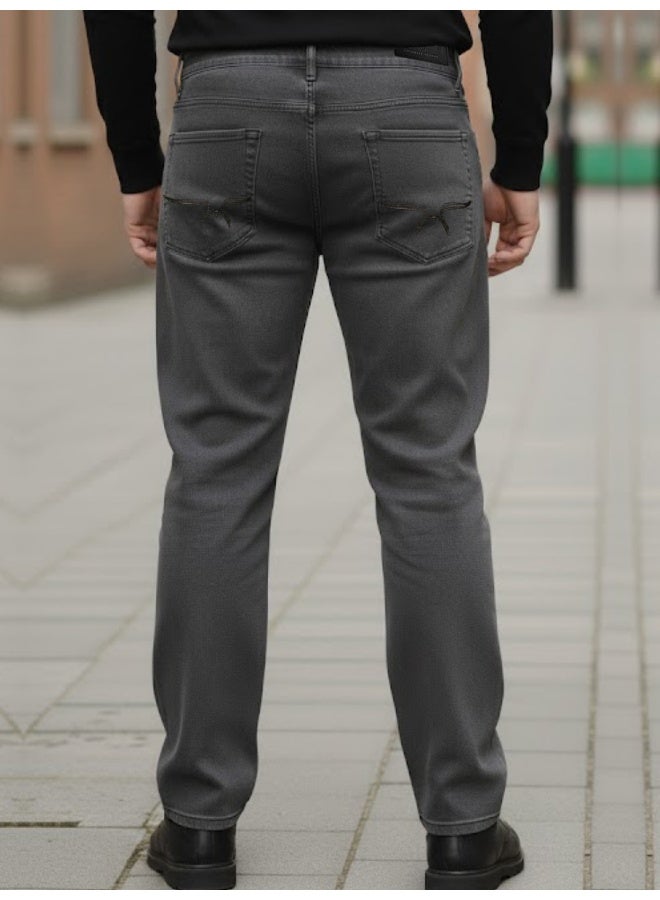 RIGO Grey Stretchable Straight Fit Jeans for Men - Image 2