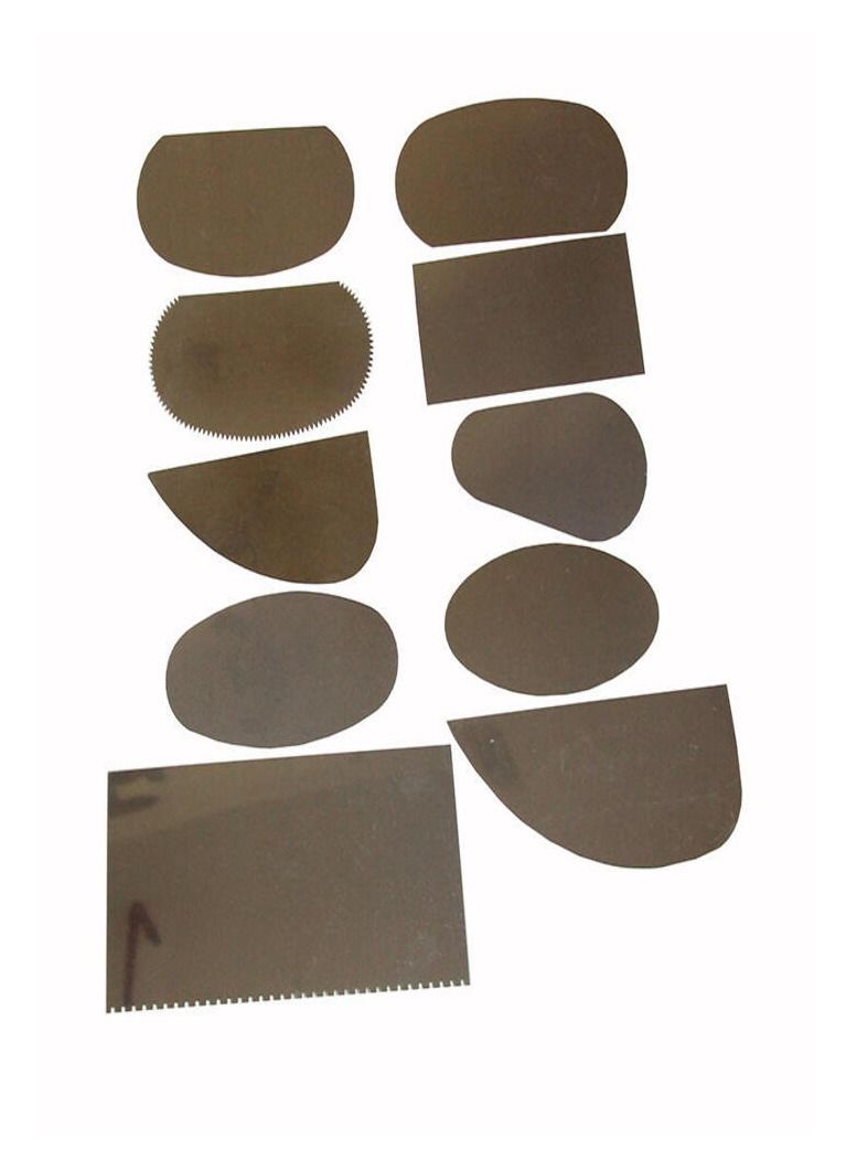 10 قطعة أدوات تقطيع فولاذية من السيراميك مكشطة فولاذية مسننة فخار طين مكشطة فولاذية لأدوات الفخار مكشطة الطين البوليمر - Image 4