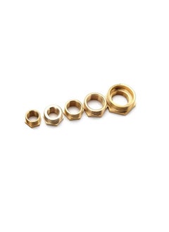 Generic Pack of 2 Brass Reducer BSP Male Thread to BSP Female Thread Reducing Bush Hex Reducer Bushing Hose Pipe Fitting Connector Adapter 1''X1/2''  - Image 1