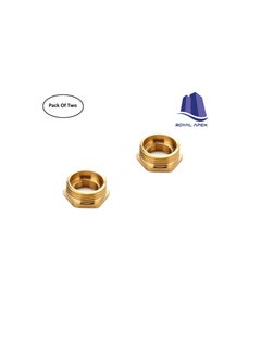 Generic Pack of 2 Brass Reducer BSP Male Thread to BSP Female Thread Reducing Bush Hex Reducer Bushing Hose Pipe Fitting Connector Adapter 1''X1/2''  - Image 2
