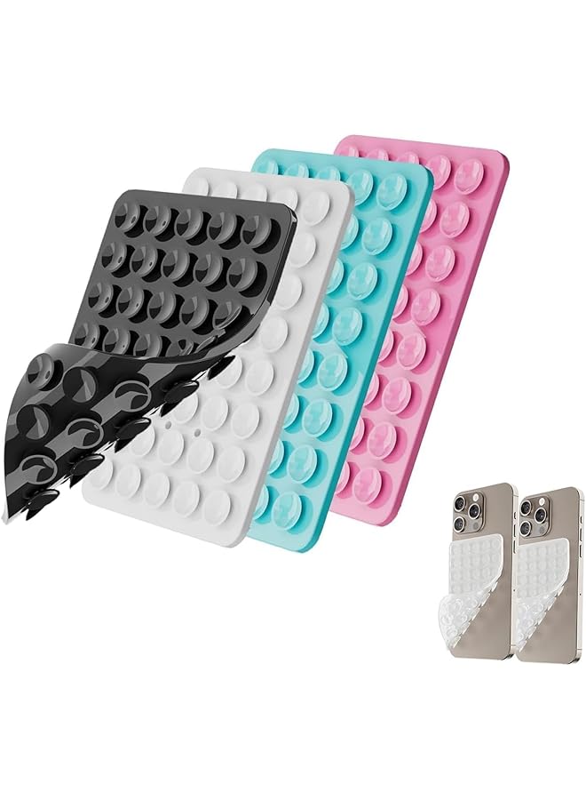 S-TOP Suction Phone Case Mount, 4PCS Silicone Suction Cup Holder with Strong Grip, Universal Phone Mount for Hands-Free Selfies and Videos, Compatible with Most Phone Cases and Surfaces - Image 1