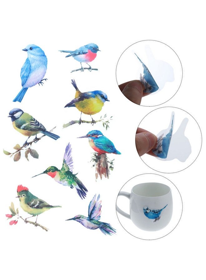 Aster 80Pcs Fly Bird Stickers Clear Bird Stickers Decals For Kids Children Pet Bird Stickers Craft Stickers For Scrapbooking Cardlaptopwall Window (20 Styles 12 Inch) - Image 4