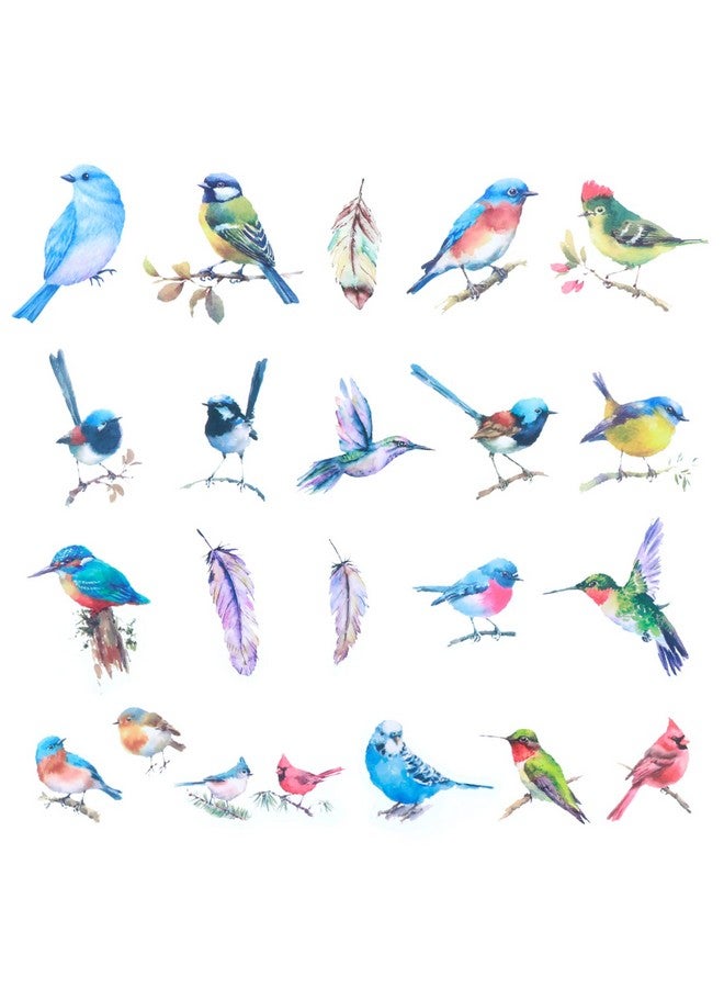 Aster 80Pcs Fly Bird Stickers Clear Bird Stickers Decals For Kids Children Pet Bird Stickers Craft Stickers For Scrapbooking Cardlaptopwall Window (20 Styles 12 Inch) - Image 3