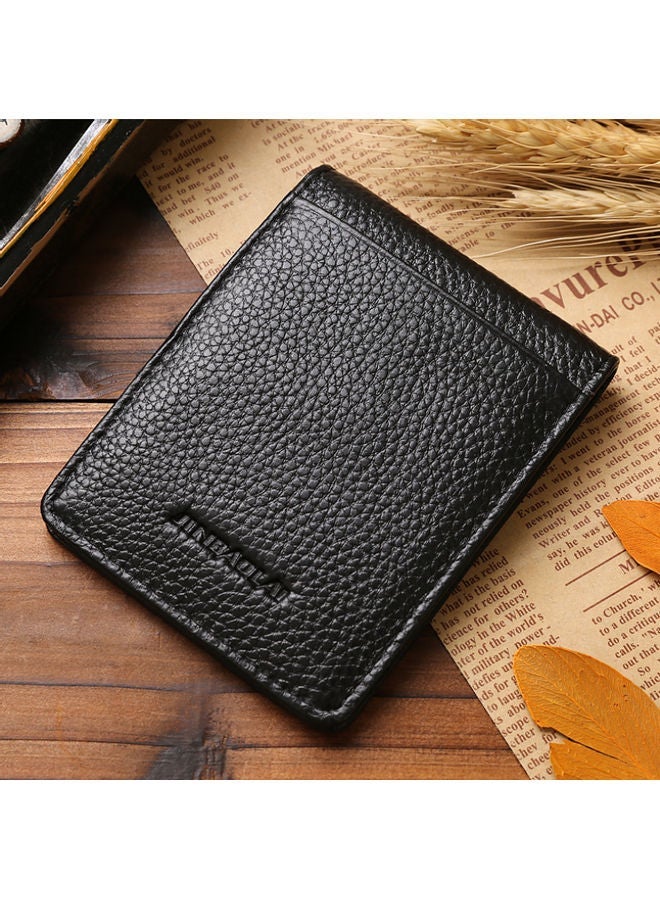 NIBEMINENT Leather Wallet Money Clip Black  - Image 2