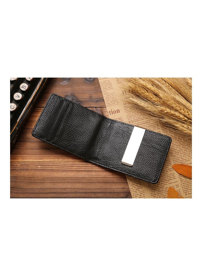 NIBEMINENT Leather Wallet Money Clip Black  - Image 5