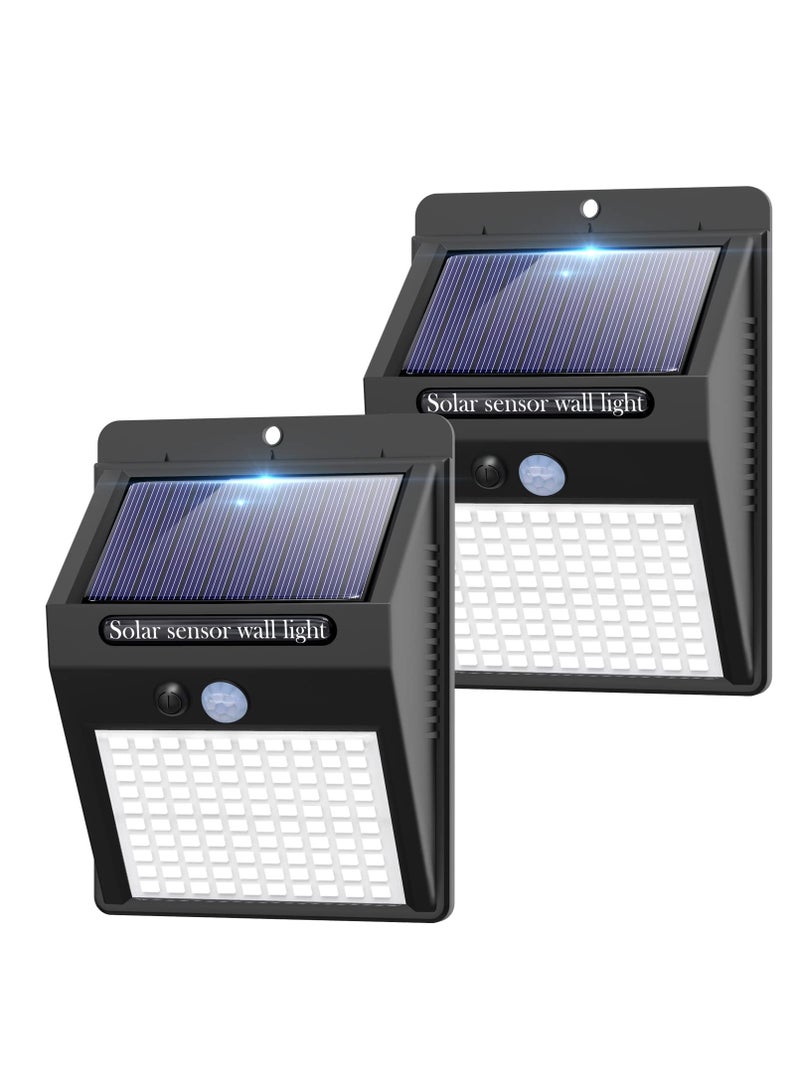 2 Pack Outdoor Solar Motion Lights, 3 Modes Solar Security Lights, Wireless IP65 Waterproof Solar Motion Sensor Lights, Solar Wall Lights, Outdoor Lights for Front Door, Backyard, Garage, Patio - Image 1