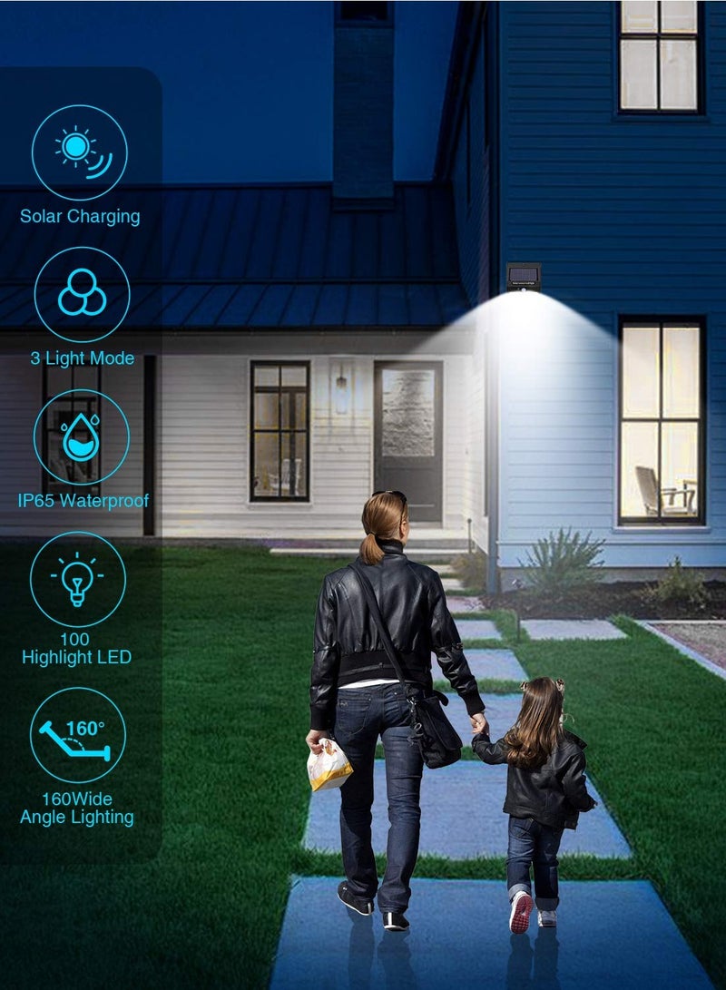 2 Pack Outdoor Solar Motion Lights, 3 Modes Solar Security Lights, Wireless IP65 Waterproof Solar Motion Sensor Lights, Solar Wall Lights, Outdoor Lights for Front Door, Backyard, Garage, Patio - Image 4