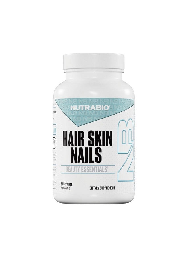 NutraBio Hair Skin Nails Vitamins| Enhanced Collagen Support | Skin Hydration | for Men & Women with Biotin, Keratin, Hyaluronic Acid & More- 90 Capsules - Image 1