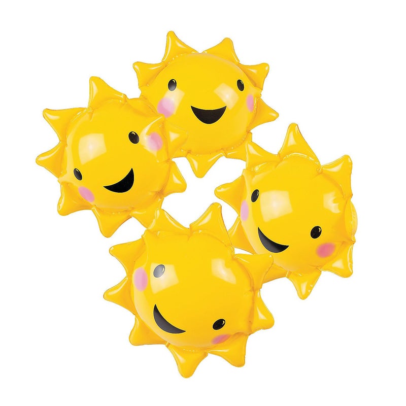 Fun Express Mini You are My Sunshine Beach Balls 12 Pack Pool Toys for Kids Ages 48 Toddlers Inflatable Party Favors for Birthday Summer Fun Bulk Beach Ball Set for Pool Party Supplies - Image 3
