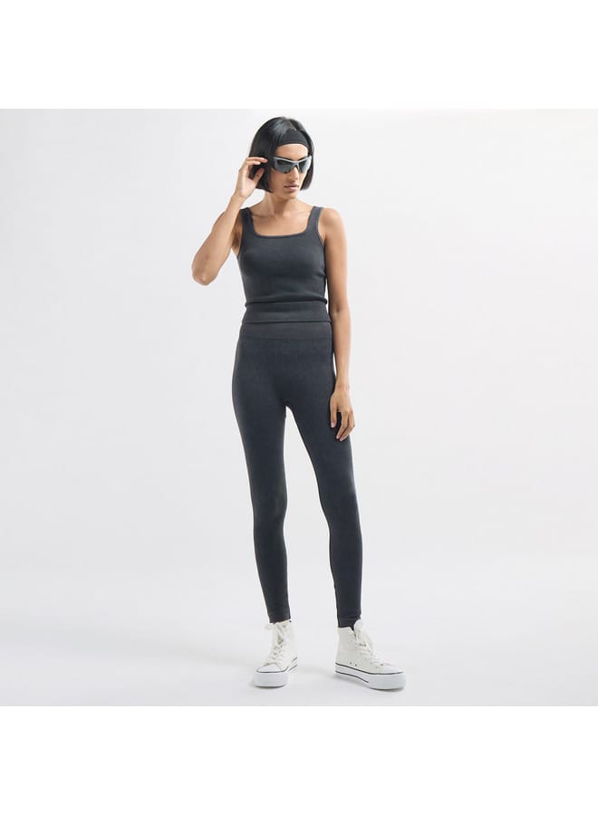 Splash FAV Ribbed Leggings with Elasticated Waistband  - Image 2