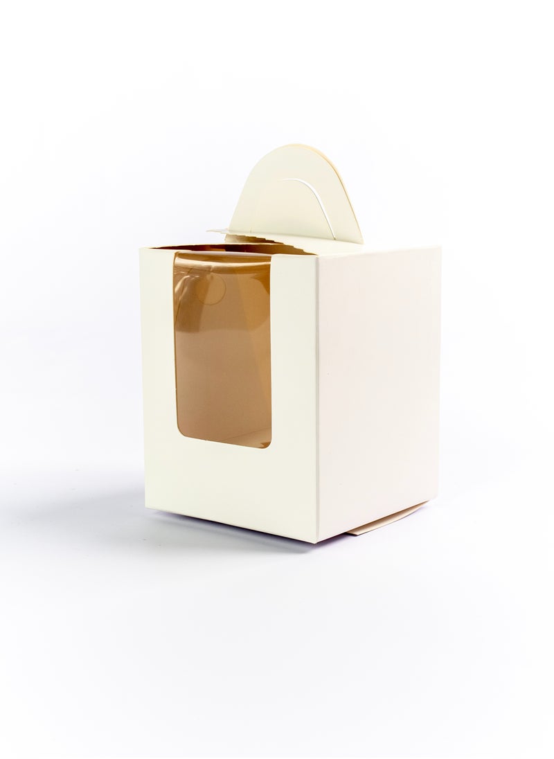 SINGLE TALL WHITE CUPCAKE BOX WITH INSERT (50 Pack)