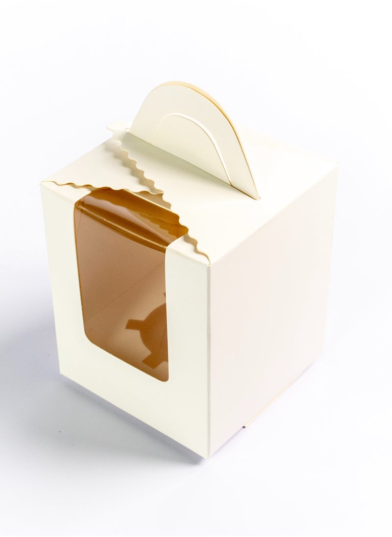 SINGLE TALL WHITE CUPCAKE BOX WITH INSERT (50 Pack)