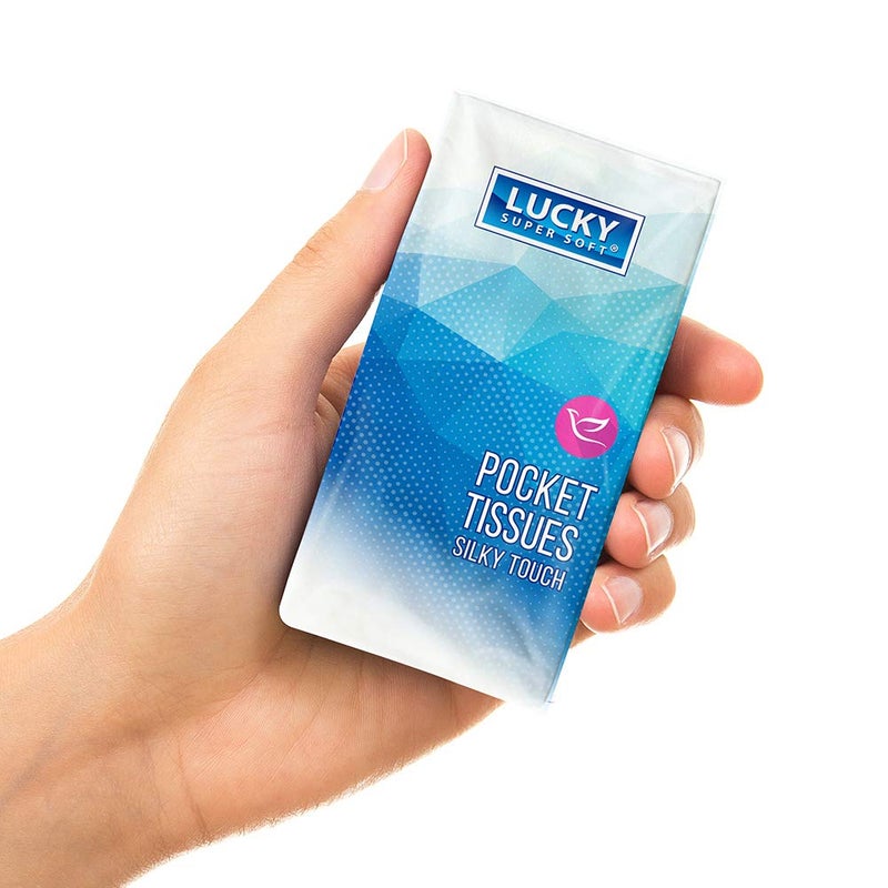 lucky super soft Premium Facial Tissues, Travel and Pocket Size, Bulk (192 Packs), 10 Tissues per Pack (1,920 Tissues Total) - Image 3