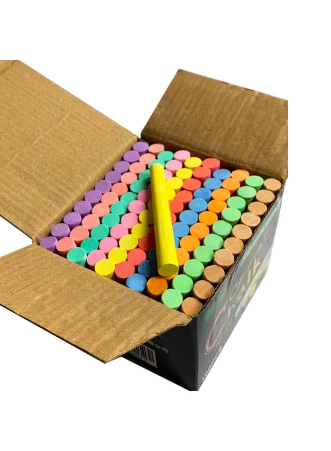 YUJA Yujie 11 Colors 200 Pieces White Colored Chalk Set Children'S Graffiti Pen Dust-Free Chalk Teaching Blackboard Special Chalk - Image 3