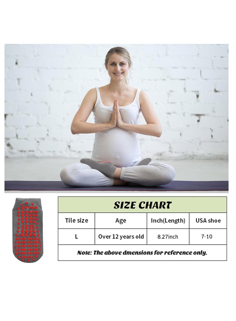 SYOSI 12 زوج من جوارب اليوغا غير القابلة للانزلاق مع قبضة للنساء - قبضة لاصقة مضادة للانزلاق للبيلاتس، الباليه، البار، مجموعة متنوعة من الألوان - Image 4