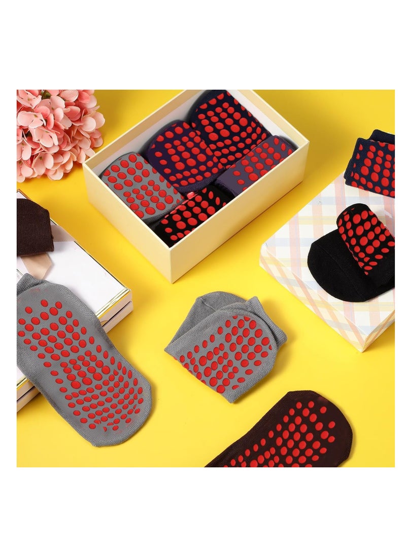 SYOSI 12 زوج من جوارب اليوغا غير القابلة للانزلاق مع قبضة للنساء - قبضة لاصقة مضادة للانزلاق للبيلاتس، الباليه، البار، مجموعة متنوعة من الألوان - Image 5