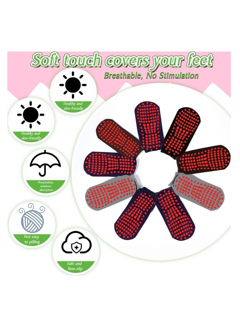 SYOSI 12 زوج من جوارب اليوغا غير القابلة للانزلاق مع قبضة للنساء - قبضة لاصقة مضادة للانزلاق للبيلاتس، الباليه، البار، مجموعة متنوعة من الألوان - Image 3