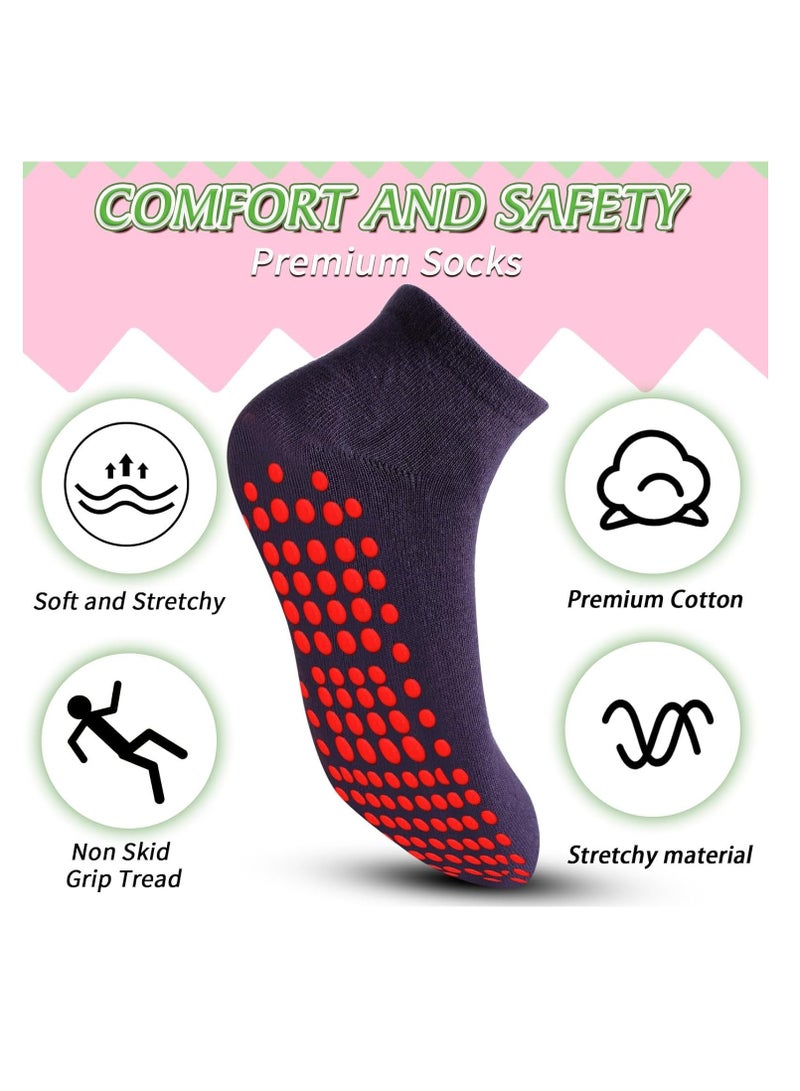 SYOSI 12 زوج من جوارب اليوغا غير القابلة للانزلاق مع قبضة للنساء - قبضة لاصقة مضادة للانزلاق للبيلاتس، الباليه، البار، مجموعة متنوعة من الألوان - Image 2