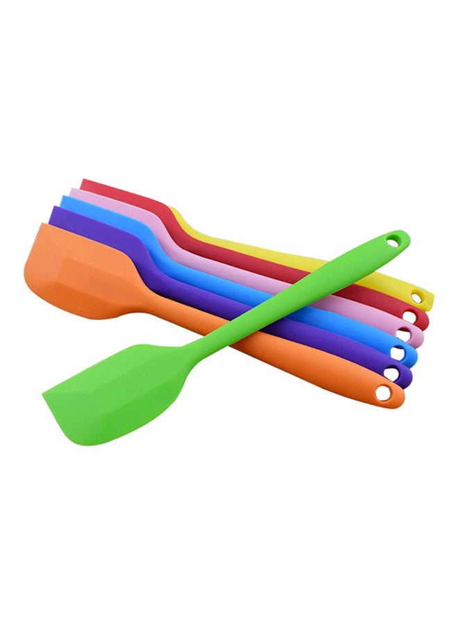7-Piece Silicone Mixing Batter Spatula Multicolour 21x4cm - Image 1