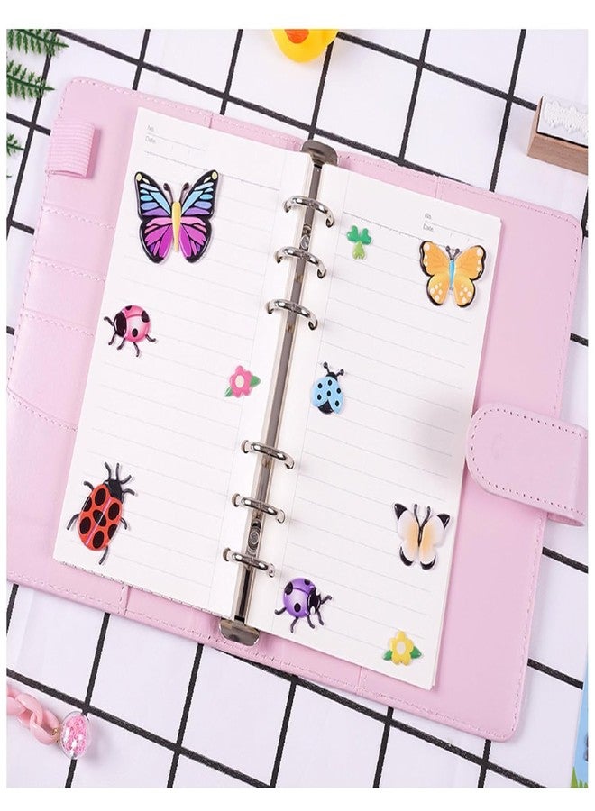 DEOXY Pack of 6 Educational Toys Cartoon Insects Three-Dimensional 3D Bubble Stickers Kindergarten Awarding Small Sticker Set(DX-0016) - Image 2