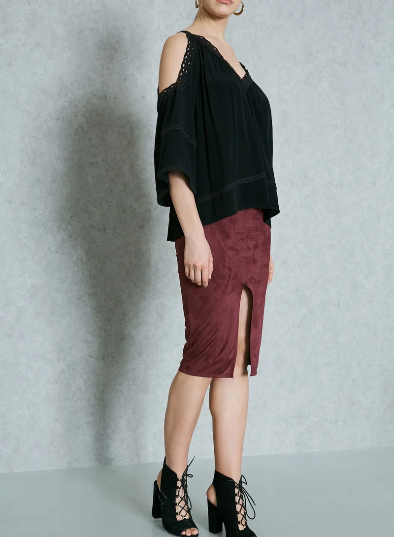 Missguided Front Split Bodycon Skirt