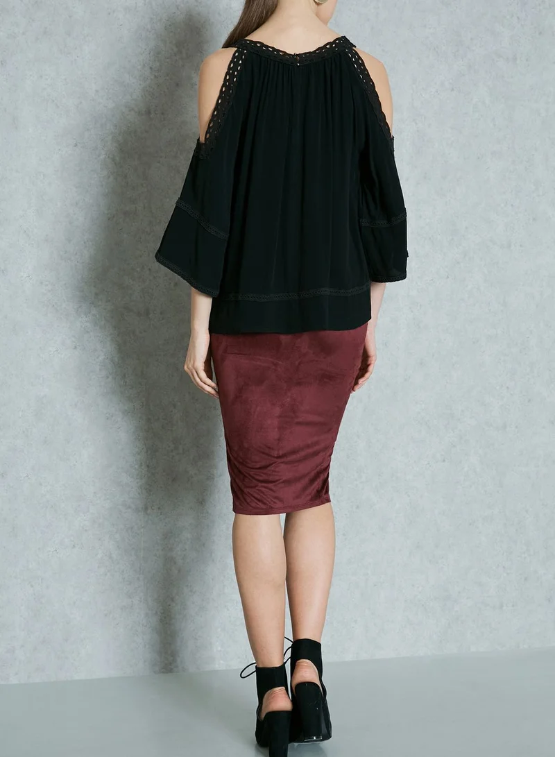 Missguided Front Split Bodycon Skirt