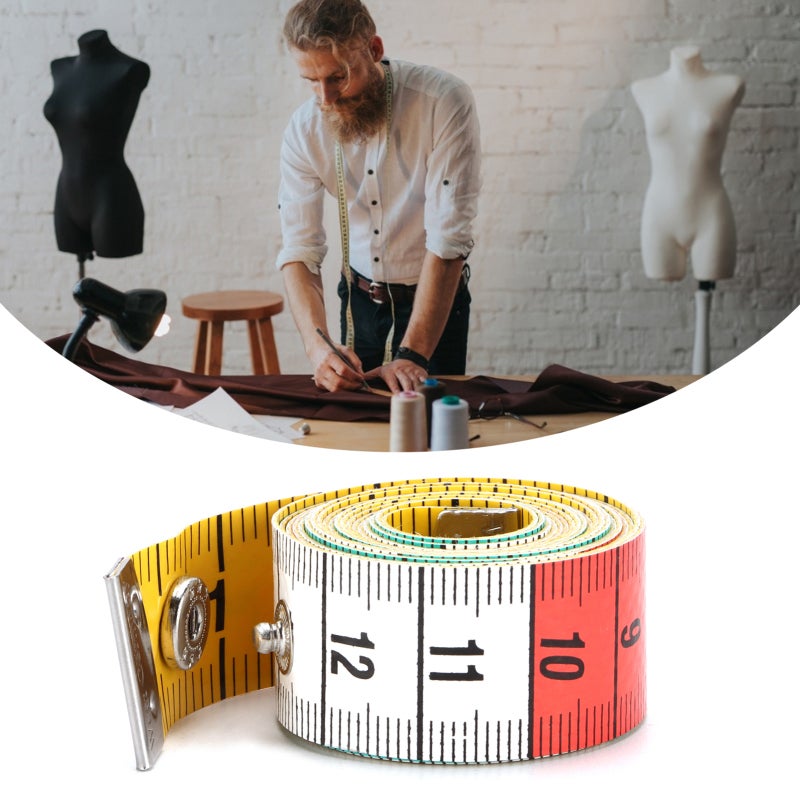 Soft Tape Measure: 1pc Portable High-Quality Sturdy Durable Tool - Clear Accurate Scales Metal End Labels for Body Measurement, Sewing, Knitting, Handmade Projects - Image 4