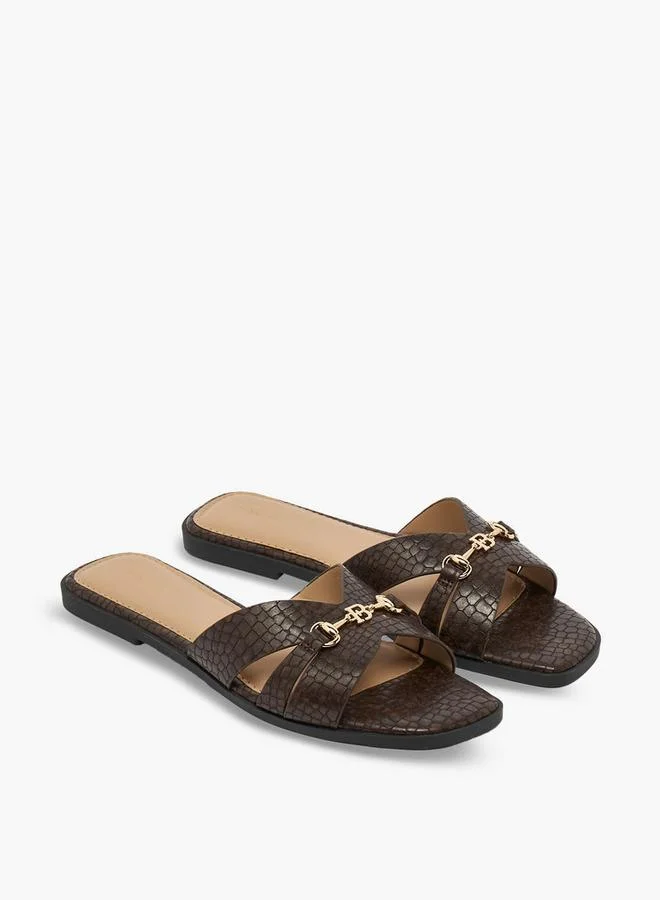 Women Cross Strap Slide Sandals
