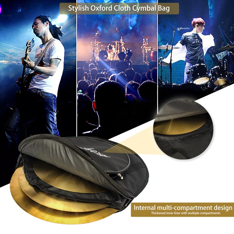 AKOZLIN 22" Cymbal Gig Bag with Carry Handle,5mm thick Padded cotton for perfect protection, Great for Dust-proof and waterproof Storage - Image 4