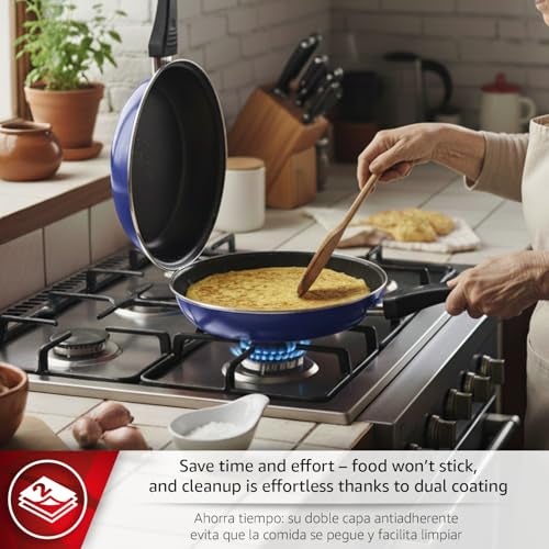 Magefesa Frittata 9.4-Inch Nonstick Double Sided Frying Pan, All-Stovetops Compatible, Dishwasher Safe – Ideal for Spanish Tortilla - Image 3