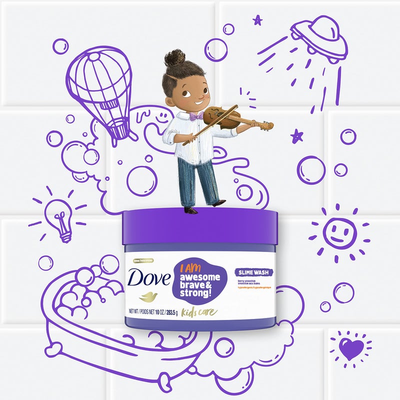 Dove Kids Care Slime Body Wash For Kids Berry Smoothie Hypoallergenic Skin Care 10 oz - Image 2