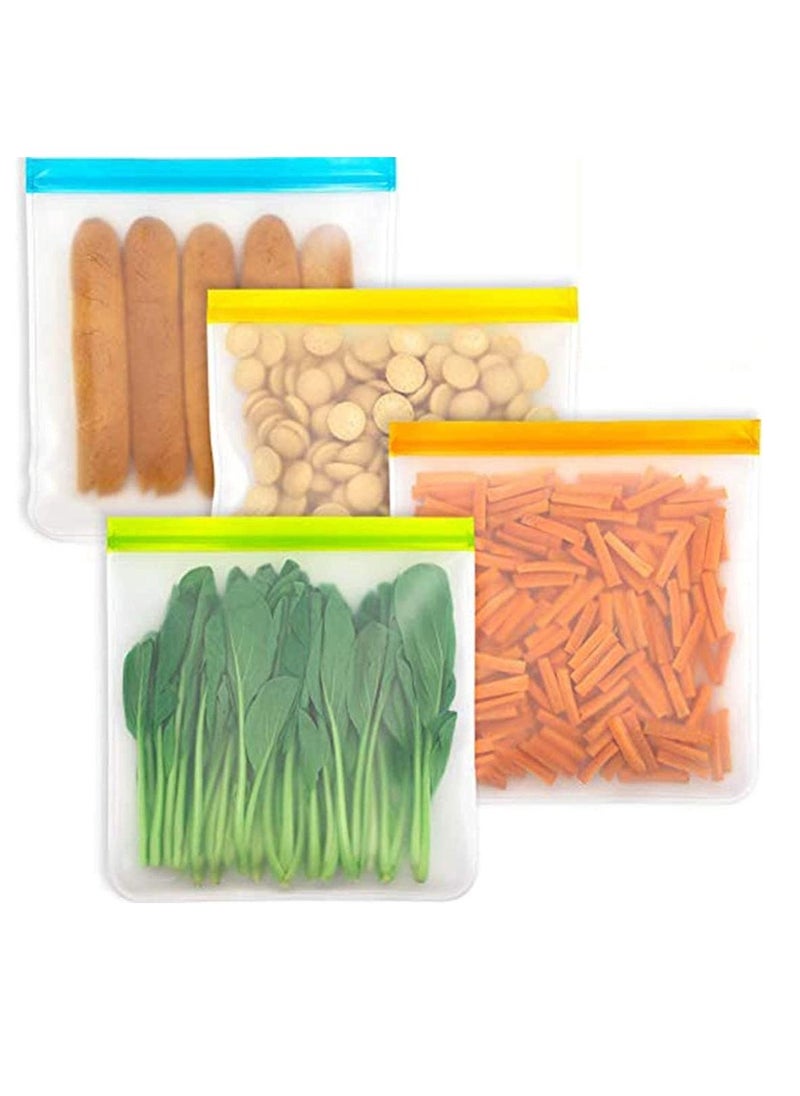 Y&D Reusable Freezer Bags 4 Packs 1 Ziplock Bags, Extra Thick Gallon Storage for Marinate Meats, Cereal, Sandwich, Snack, Travel Items, Meal Prep, Home Organization  - Image 1