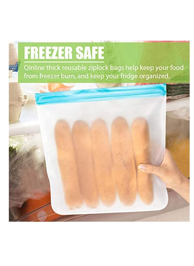 Y&D Reusable Freezer Bags 4 Packs 1 Ziplock Bags, Extra Thick Gallon Storage for Marinate Meats, Cereal, Sandwich, Snack, Travel Items, Meal Prep, Home Organization  - Image 3