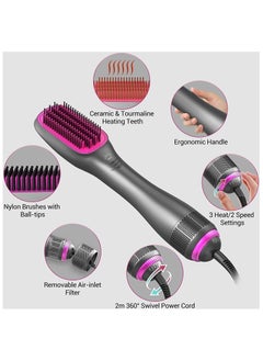 OTTAL Hot Air Brush Hair Dryer Style Volumize 3 in 1 Salon Straightening  Ceramic Hair Dryer  - Image 4