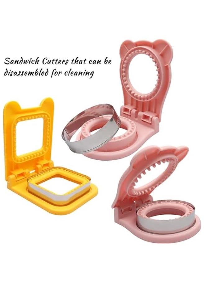 Generic - 2pcs Sandwich Cutter and Sealer, Uncrustable Sandwich Maker and Decruster Set, DIY Pocket Sandwiches, Great for Breakfast, Lunchbox and Bento Box - Image 1
