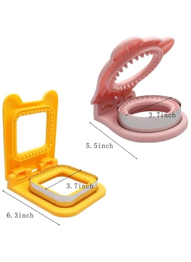 Generic - 2pcs Sandwich Cutter and Sealer, Uncrustable Sandwich Maker and Decruster Set, DIY Pocket Sandwiches, Great for Breakfast, Lunchbox and Bento Box - Image 1