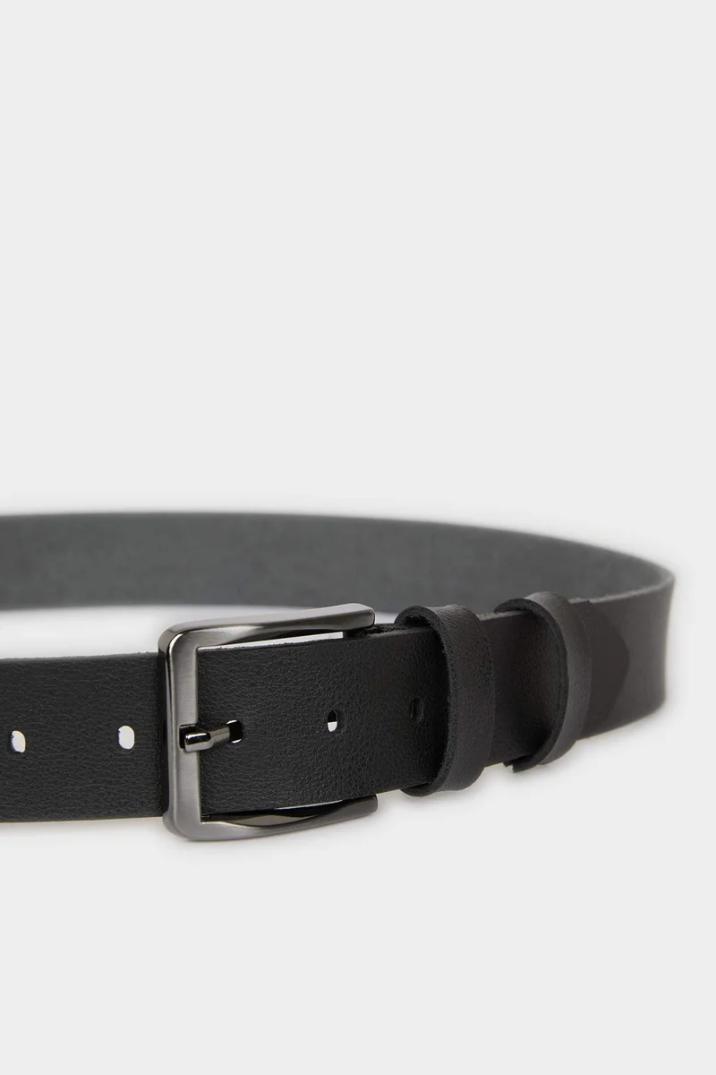ديفاكتو Man Rectangle Clasp Faux Leather Jean Belt