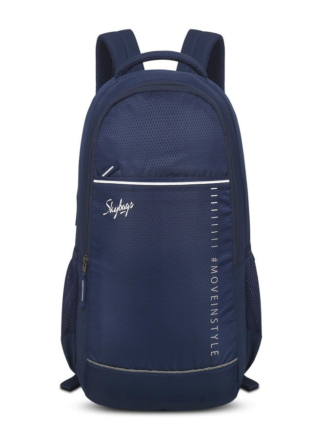Skybags Ikon 01 22 Litre Casual College Standard 4 Compartment Backpack Blue - Image 1