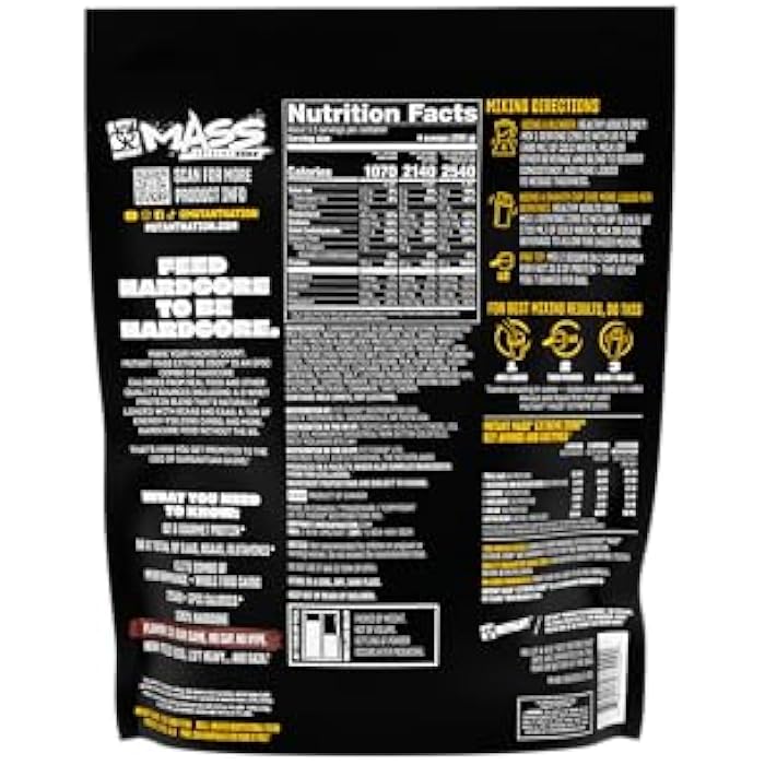 Mutant مكمل ميوتان ماس إكستريم جينر - مسحوق بروتين مصل اللبن - بناء حجم العضلات والقوة - سعرات حرارية نظيفة عالية الكثافة (2.2 رطل، شوكولاتة ثلاثية) - Image 2