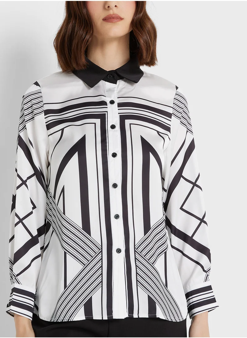 ايلا Printed Button Down Shirt