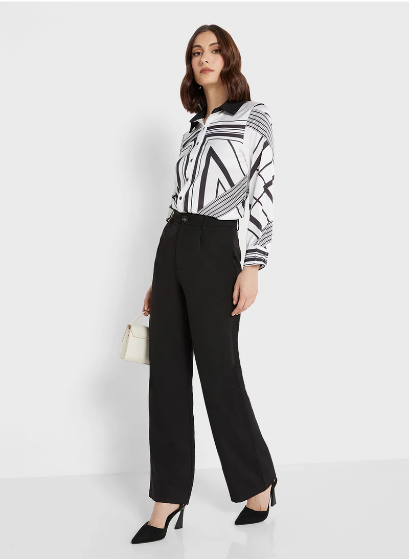 ايلا Printed Button Down Shirt