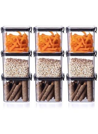 Airtight Food Storage Container with Lock Lids,Cereal & Dry Storage Jars,Kitchen and Pantry Organization Canisters for Cereal,Coffee,Rice,Flour and Sugar (700ml/Set of 9) - pzsku/Z0B3856EEFA554928DAFAZ/45/1746229492/e7c2f51c-4218-4938-9d43-daf588f06dc0