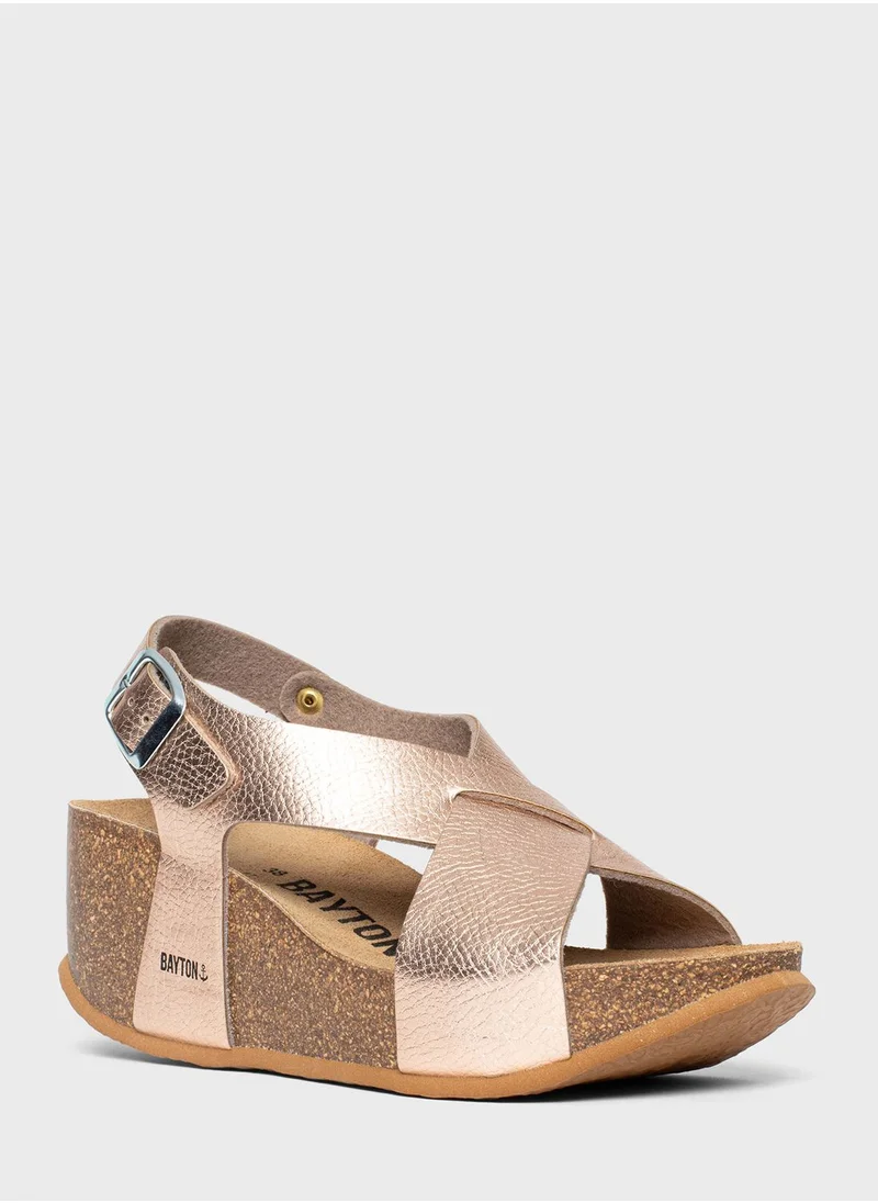BAYTON Jerez Strappy Mid Heel Wedges